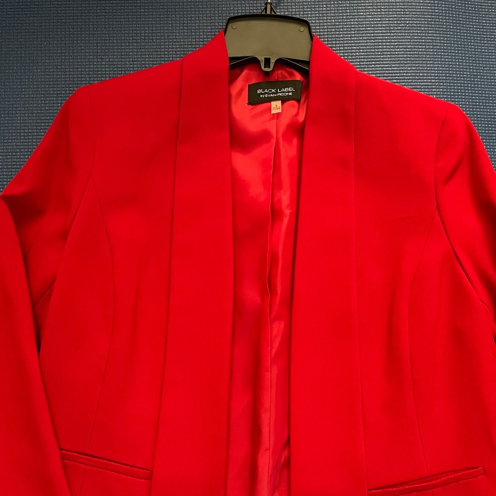 Red suit jacket